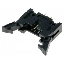 T816106A1S102CEU; Socket; IDC; male; PIN: 6; straight; with ejector; THT; 2.54mm; AMPHENOL