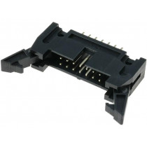 T816114A1S102CEU; Socket; IDC; male; PIN: 14; straight; with ejector; THT; 2.54mm; AMPHENOL