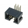 T821106A1R100CEU; Socket; IDC; male; PIN: 6; angled 90°; THT; gold-plated; 2.54mm; AMPHENOL T821106A1R100CEU; Socket; IDC; male; PIN: 6; angled 90°; THT; gold-plated; 2.54mm; AMPHENOL