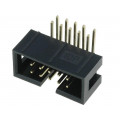 T821110A1R100CEU; Socket; IDC; male; PIN: 10; angled 90°; THT; gold-plated; 2.54mm; AMPHENOL T821110A1R100CEU; Socket; IDC; male; PIN: 10; angled 90°; THT; gold-plated; 2.54mm; AMPHENOL