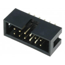 T821112A1S100CEU; Socket; IDC; male; PIN: 12; straight; THT; gold-plated; 2.54mm; AMPHENOL