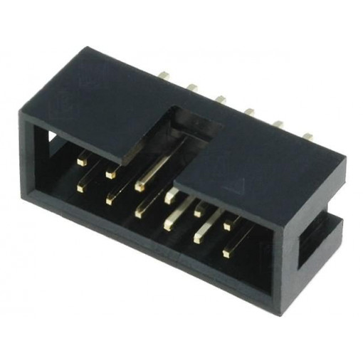 T821112A1S100CEU; Socket; IDC; male; PIN: 12; straight; THT; gold-plated; 2.54mm; AMPHENOL