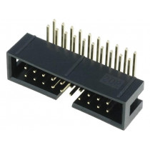 T821120A1R100CEU; Socket; IDC; male; PIN: 20; angled 90°; THT; gold-plated; 2.54mm; AMPHENOL