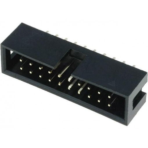 T821120A1S100CEU; Socket; IDC; male; PIN: 20; straight; THT; gold-plated; 2.54mm; AMPHENOL