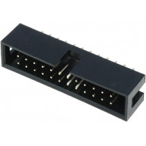 T821124A1S100CEU; Socket; IDC; male; PIN: 24; straight; THT; gold-plated; 2.54mm; AMPHENOL