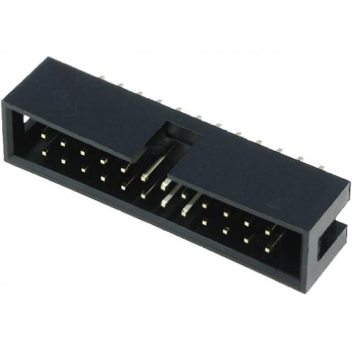 T821124A1S100CEU; Socket; IDC; male; PIN: 24; straight; THT; gold-plated; 2.54mm; AMPHENOL