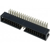 T821140A1R100CEU; Socket; IDC; male; PIN: 40; angled 90°; THT; gold-plated; 2.54mm; AMPHENOL