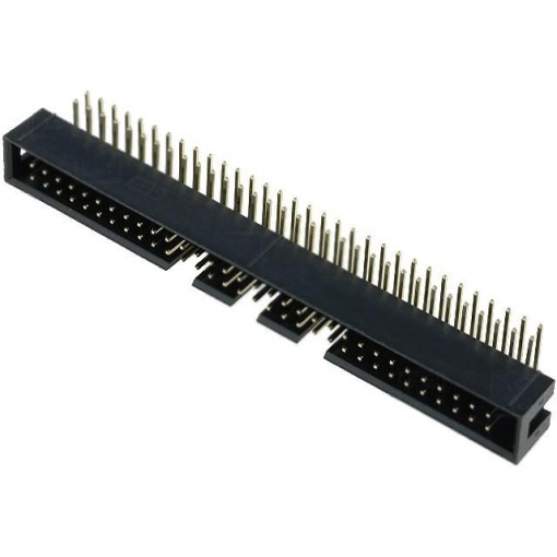 T821164A1R100CEU; Socket; IDC; male; PIN: 64; angled 90°; THT; gold-plated; 2.54mm; AMPHENOL