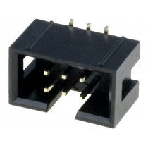 T821M106A1S100CEUB; Socket; IDC; male; PIN: 6; vertical; SMT; gold flash; 2.54mm; AMPHENOL