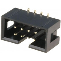 T821M108A1S100CEUB; Socket; IDC; male; PIN: 8; vertical; SMT; gold flash; 2.54mm; AMPHENOL