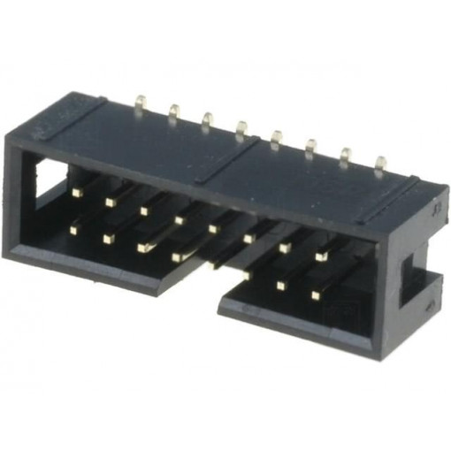 T821M116A1S100CEUB; Socket; IDC; male; PIN: 16; vertical; SMT; gold flash; 2.54mm; AMPHENOL