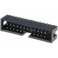 T821M124A1S100CEU-B; Socket; IDC; male; PIN: 24; vertical; SMT; gold flash; 2.54mm; AMPHENOL