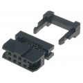 T826108A101CEU; Plug; IDC; female; PIN: 8; with cable clamp; IDC; for ribbon cable; AMPHENOL