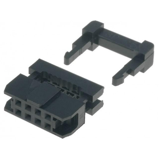 T826108A101CEU; Plug; IDC; female; PIN: 8; with cable clamp; IDC; for ribbon cable; AMPHENOL
