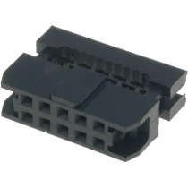 T826110A100CEU; Plug; IDC; female; PIN: 10; IDC; for ribbon cable; 1mm; gold flash; AMPHENOL