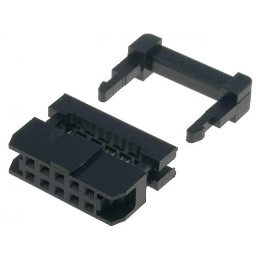 T826110A201CEU; Plug; IDC; female; PIN: 10; with cable clamp; IDC; for ribbon cable; AMPHENOL