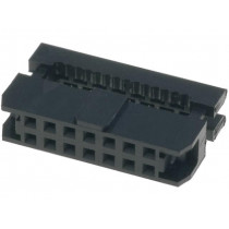 T826114A100CEU; Plug; IDC; female; PIN: 14; IDC; for ribbon cable; 1mm; gold flash; AMPHENOL