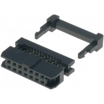 T826114A101CEU; Plug; IDC; female; PIN: 14; with cable clamp; IDC; for ribbon cable; AMPHENOL