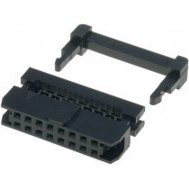 T826116A101CEU; Plug; IDC; female; PIN: 16; with cable clamp; IDC; for ribbon cable; AMPHENOL