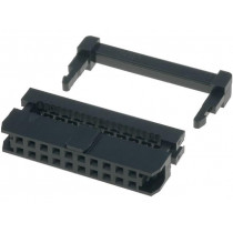 T826120A101CEU; Plug; IDC; female; PIN: 20; with cable clamp; IDC; for ribbon cable; AMPHENOL