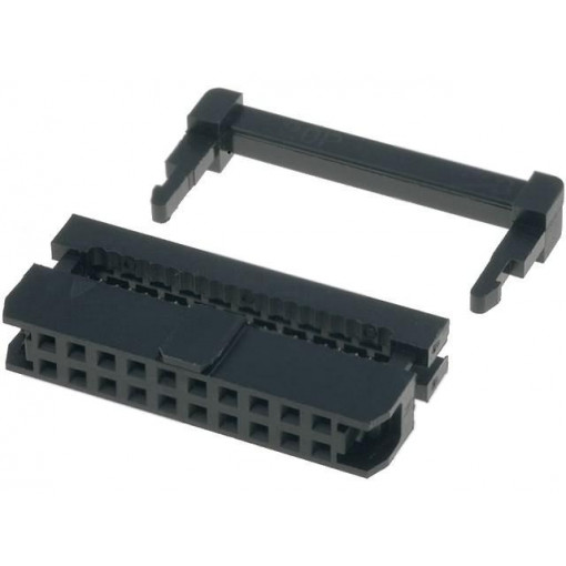 T826120A101CEU; Plug; IDC; female; PIN: 20; with cable clamp; IDC; for ribbon cable; AMPHENOL