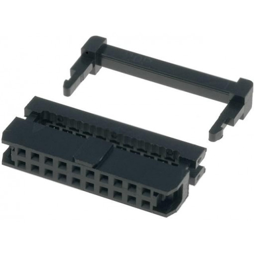 T826120A201CEU; Plug; IDC; female; PIN: 20; with cable clamp; IDC; for ribbon cable; AMPHENOL