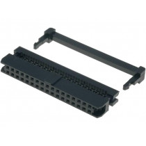 T826134A201CEU; Plug; IDC; female; PIN: 34; with cable clamp; IDC; for ribbon cable; AMPHENOL