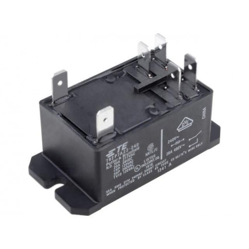 6-1393211-2; Relay: electromagnetic; DPST-NO; Ucoil: 240VAC; 30A; Series: T92; TE Connectivity