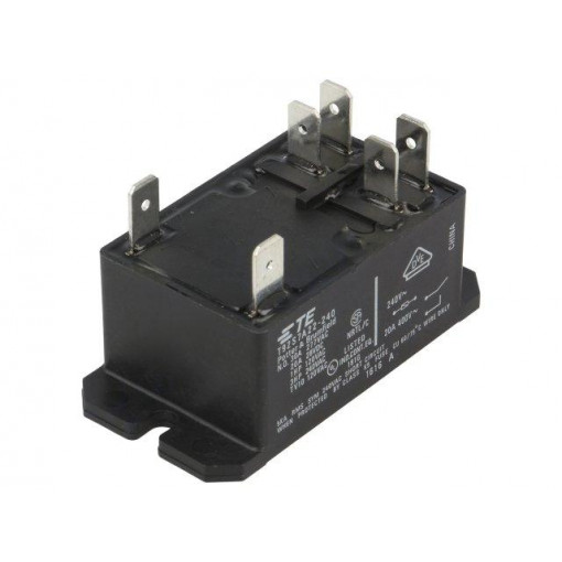 1393212-5; Relay: electromagnetic; DPST-NO; Ucoil: 240VAC; 30A; Series: T92; TE Connectivity 1393212-5; Relay: electromagnetic; DPST-NO; Ucoil: 240VAC; 30A; Series: T92; TE Connectivity