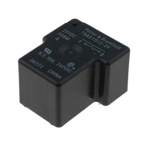 1-1393210-8; Relay: electromagnetic; SPST-NO; Ucoil: 24VDC; 30A; Series: T9A; TE Connectivity 1-1393210-8; Relay: electromagnetic; SPST-NO; Ucoil: 24VDC; 30A; Series: T9A; TE Connectivity