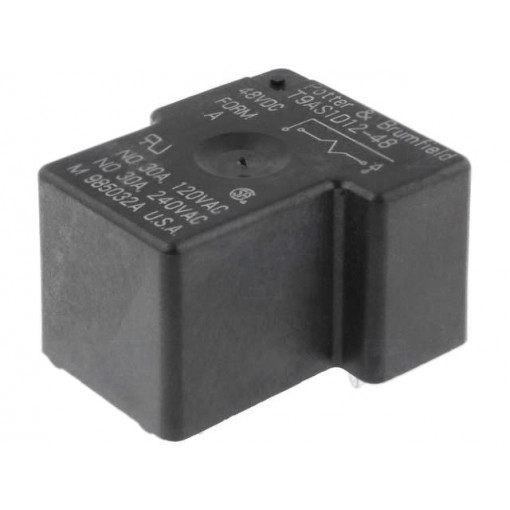 1-1393210-9; Relay: electromagnetic; SPST-NO; Ucoil: 48VDC; 30A; Series: T9A; TE Connectivity 1-1393210-9; Relay: electromagnetic; SPST-NO; Ucoil: 48VDC; 30A; Series: T9A; TE Connectivity