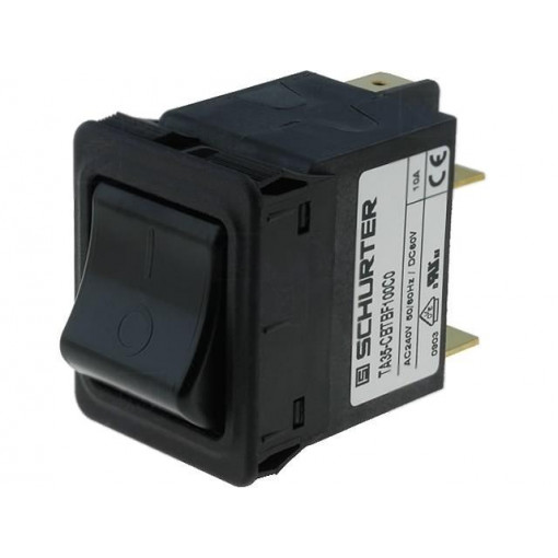 4435.0032; Circuit breaker; Urated: 240VAC; 60VDC; 10A; DPST; Poles: 2; 34x26mm; SCHURTER