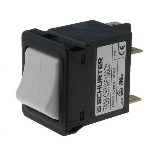 4435.0047; Circuit breaker; Urated: 240VAC; 60VDC; 10A; DPST; Poles: 2; 34x26mm; SCHURTER