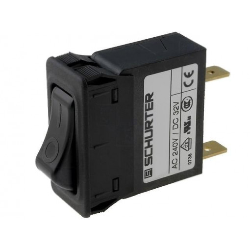 4435.0173; Circuit breaker; Urated: 240VAC; 32VDC; 5A; SPST; Poles: 1; 19g; SCHURTER