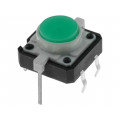 ; Microswitch TACT; SPST-NO; Pos: 2; 0.05A/12VDC; THT; LED; green; NINIGI