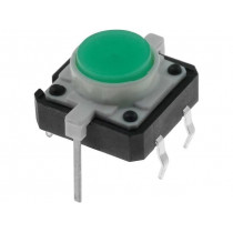 ; Microswitch TACT; SPST-NO; Pos: 2; 0.05A/12VDC; THT; LED; green; NINIGI