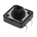 TACTS-24R; Microswitch TACT; SPST-NO; Pos: 2; 0.05A/12VDC; THT; none; 2.5N; NINIGI