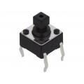 TACTS-67R-F; Microswitch TACT; SPST-NO; Pos: 2; 0.05A/12VDC; THT; none; 2.5N; NINIGI