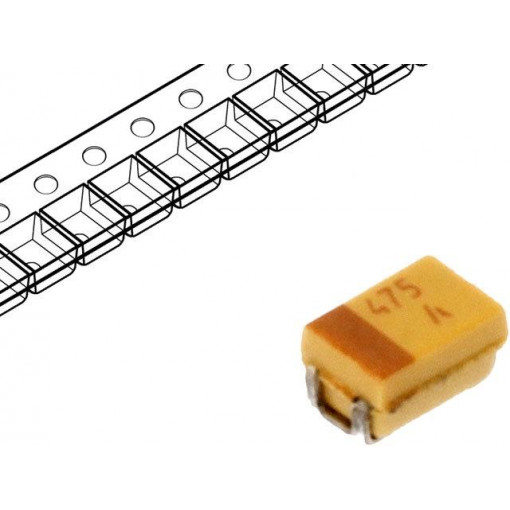 TAJR475K010RNJ; Capacitor: tantalum; 4.7uF; 10VDC; SMD; Case: R; 0805; ±10%; AVX