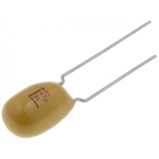 TAP476K035CCS; Capacitor: tantalum; 47uF; 35VDC; THT; ±10%; -55÷125°C; 5mm; AVX