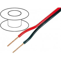 C101-0.35; Wire: loudspeaker cable; 2x0,35mm2; stranded; OFC; black-red; PVC; TASKER
