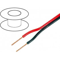 C102-4.00; Wire: loudspeaker cable; 2x4mm2; stranded; OFC; black-red; PVC; TASKER