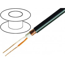 C114 BLACK; Wire: microphone cable; 2x0,25mm2; black; OFC; PVC; -15÷70°C; Ø6mm; TASKER C114 BLACK; Wire: microphone cable; 2x0,25mm2; black; OFC; PVC; -15÷70°C; Ø6mm; TASKER