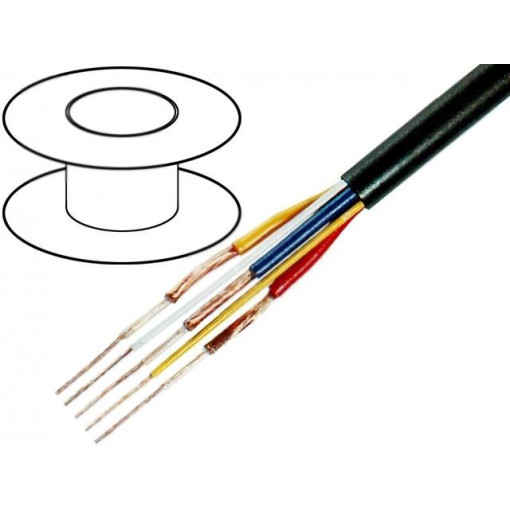 C125; Wire: AV; Outside insul.material: PVC; OFC; black; 5; stranded; Ø6mm; TASKER