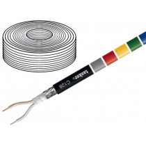 C128 WHITE; Wire: microphone cable; 2x0,35mm2; white; OFC; PVC; -15÷70°C; 100m; TASKER