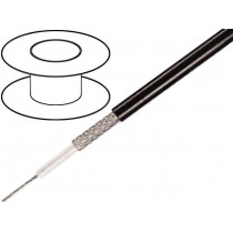 C129; Wire: microphone cable; 1x0,35mm2; black; OFC,tinned; PVC; Ø5.2mm; TASKER