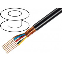 C182; Wire: microphone cable; 7x0,25mm2; black; OFC; PVC; -15÷70°C; 100m; TASKER
