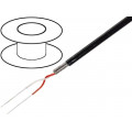 C202; Wire: microphone cable; 2x0,08mm2; black; OFC,tinned; PVC; Ø3mm; TASKER