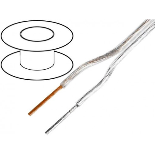 C203TN; Wire: loudspeaker cable; 2x1mm2; stranded; OFC; transparent; PVC; TASKER