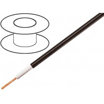 C205-BLACK; Wire; stranded; OFC; 1x0,5mm2; PVC; black; 49V; -15÷70°C; 100m; TASKER